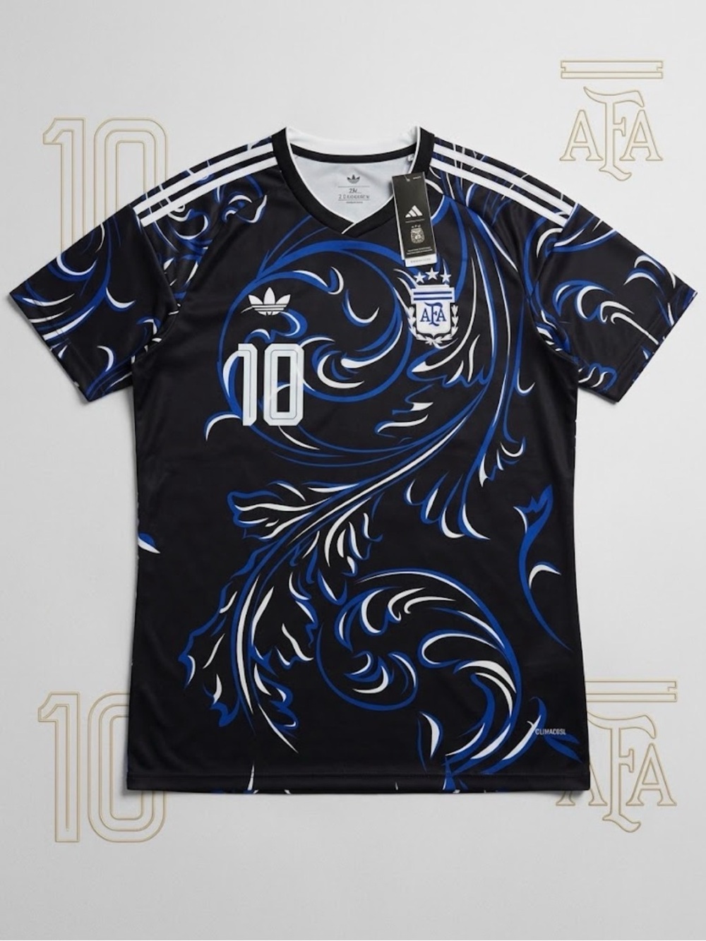 adidas Black & Blue Argentina AFA Football Jersey - Number 10